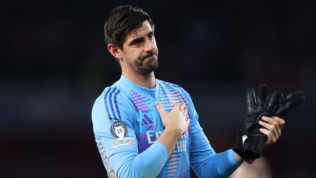 Real Madrid’s Courtois takes ‘responsibility’ for Rice free kick