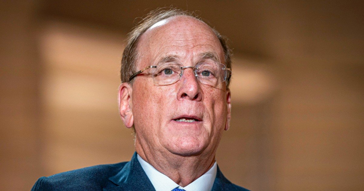 BlackRock’s Larry Fink says U.S. is very close to a recession and may be in one now