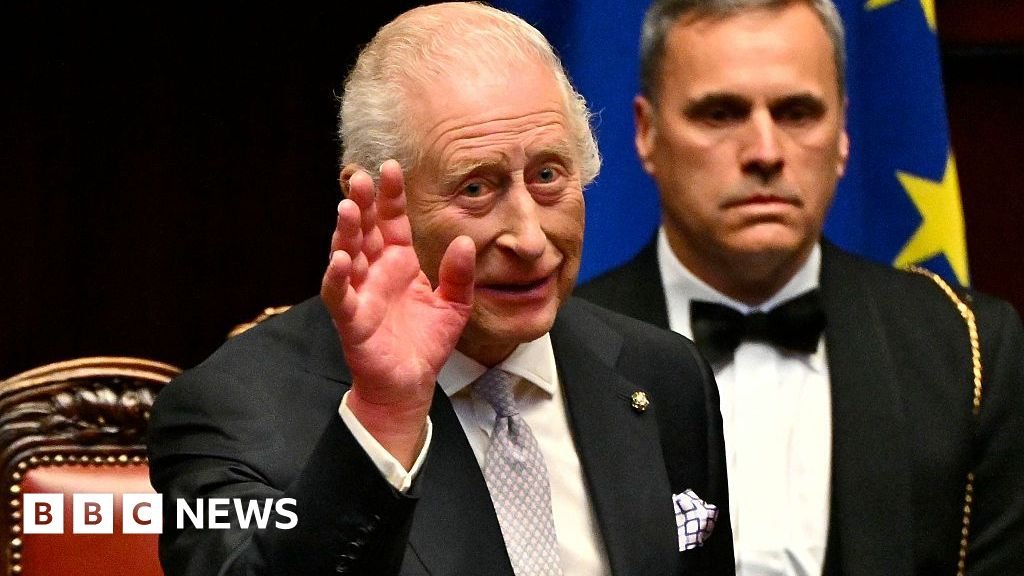 King Charles gives speech to Italy’s parliament