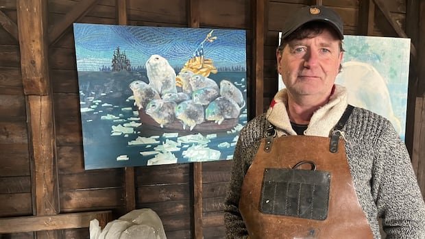 Artist quits post after P.E.I. vet college tells him to remove painting based on U.S. politics
