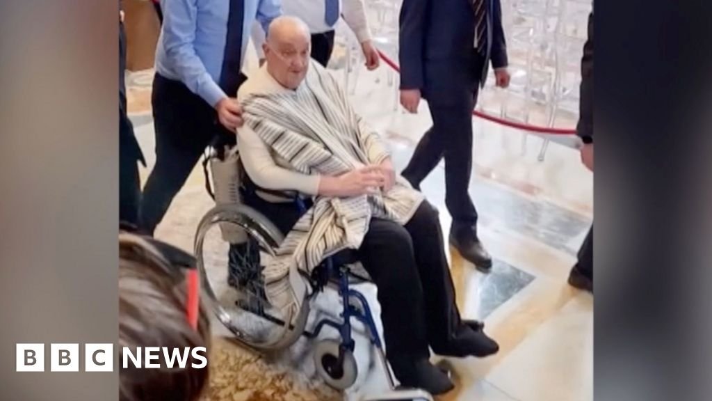 Pope seen without usual papal attire