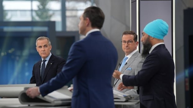 Front-runner Carney faces jabs from all sides at French-language debate