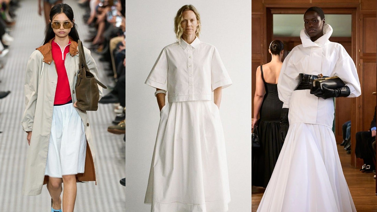 9 Easy, Breezy Ways to Style a White Poplin Skirt