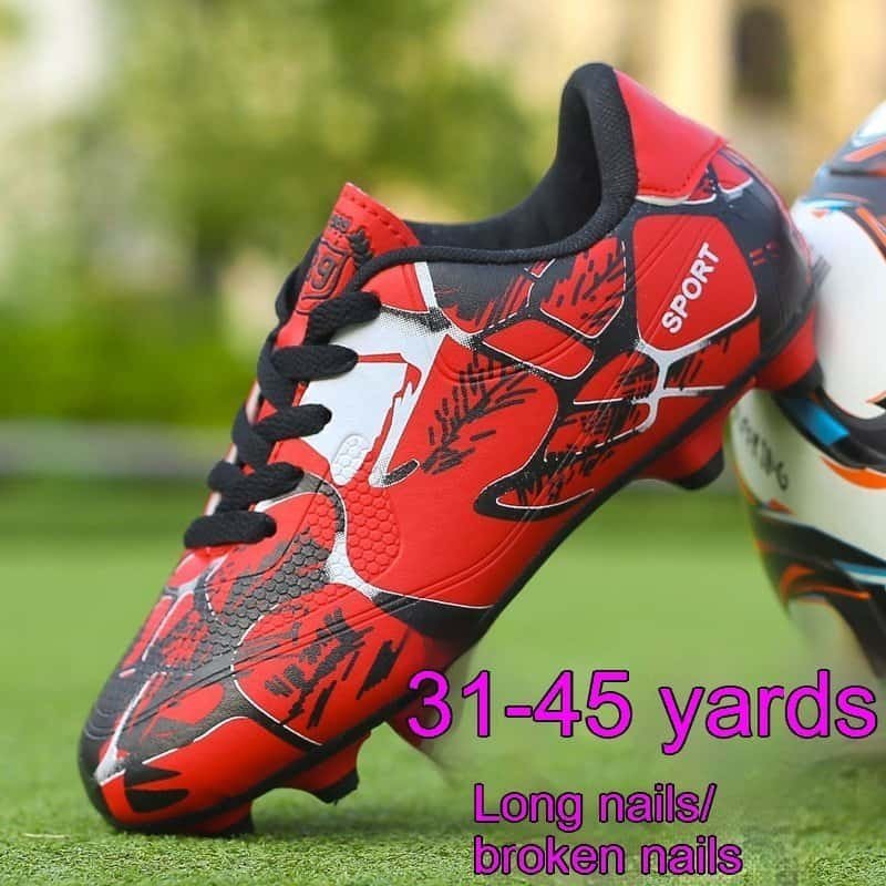 Soccer Shoes Low-top Leather Surface Rubber Nail Long Nail Broken Nail Flat Bottom Boys And Girls Teen Sneakers