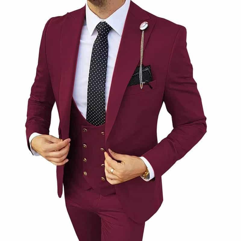 Fashion Men’s Three-Piece Suit – Slim Fit & Stylish Design