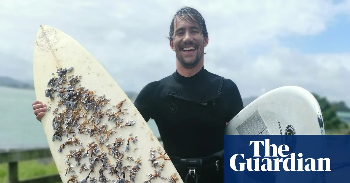 Man finds surfboard that drifted 2,400km from Australia to New Zealand – and then finds its owner | New Zealand