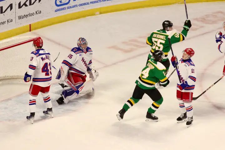 Knights take first game in their OHL Rivalry Week series with decisive victory in Kitchener
