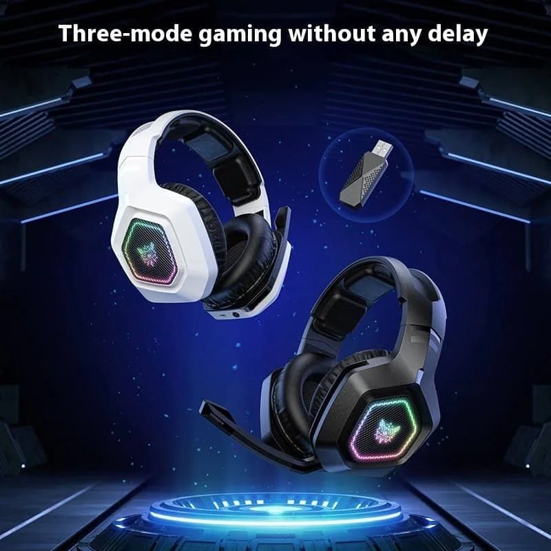 Wireless Gaming Headset Wearing Bluetooth 24g Headset RGB Luminous Headphones – My Store Savvy – ✅Affordable Store- Spend less| Smile more.
