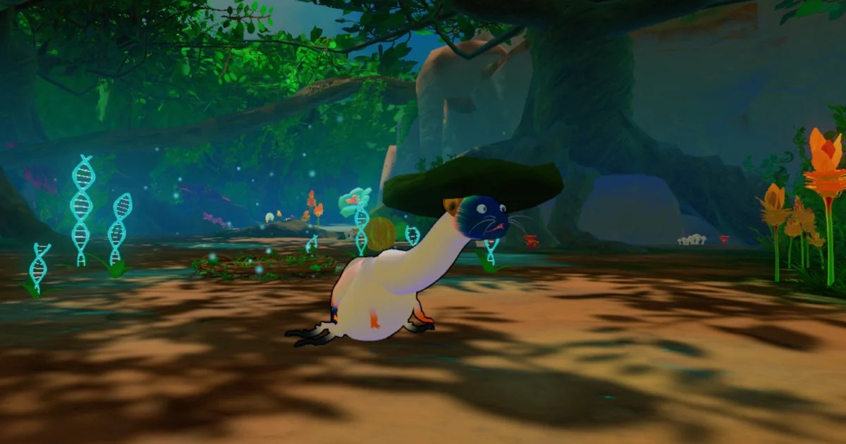 A weaseetlduclob fights a salamander gang and grows ever more horrifying in abomination evolver Strange Seed