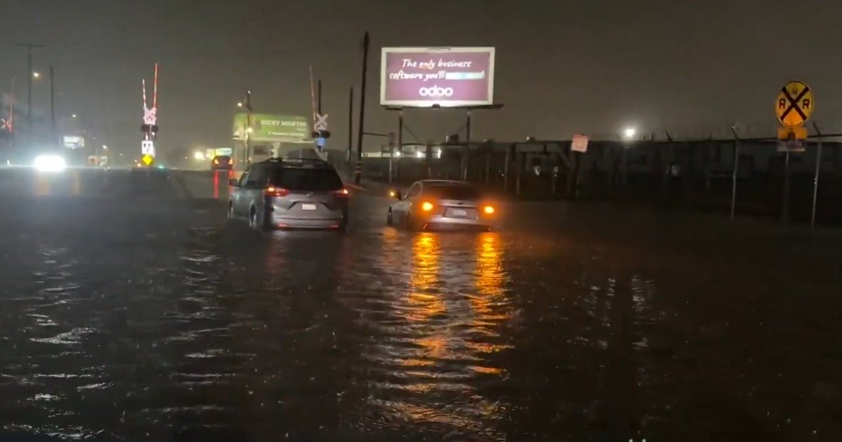 Drivers stranded in Los Angeles area as heavy rain turns roads to rivers
