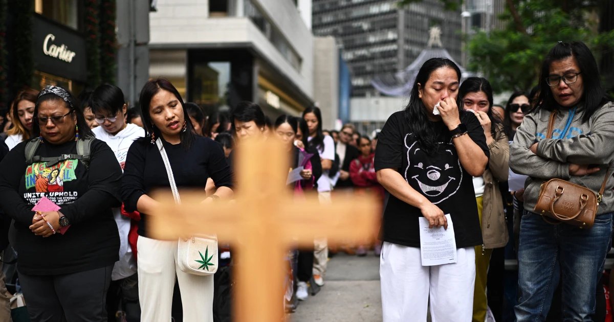 Migrant caregivers who pulled children from Hong Kong fire are hailed as heroes