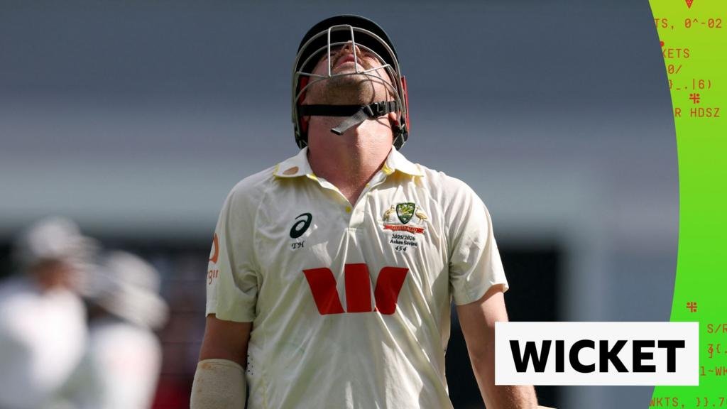 The Ashes 2025 second Test – day two: Australia’s Travis Head caught for 33 off the bowling of Brydon Carse