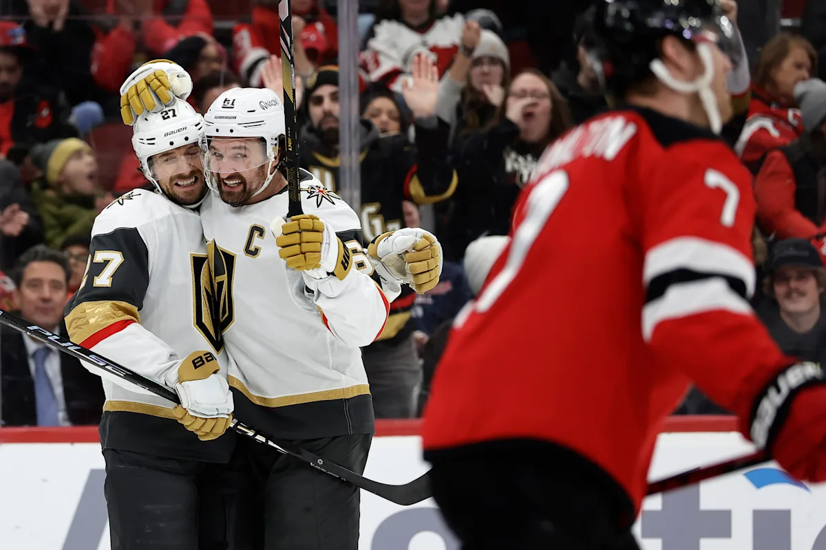 Theodore has goal and assist, Schmid gets shutout as Golden Knights beat Devils 3-0