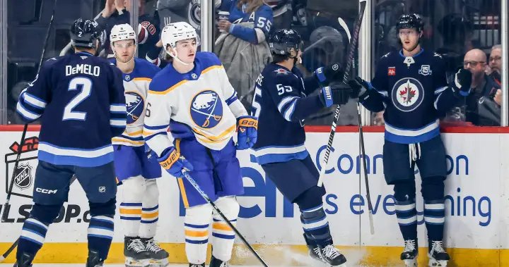 First, fourth lines each score twice as Winnipeg Jets down Sabres 4-1 – Winnipeg
