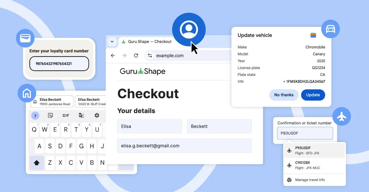 Chrome can now autofill details from your Google account