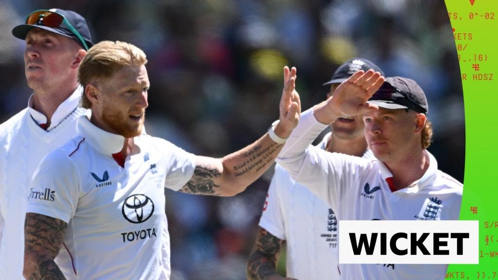 The Ashes 2025 fourth Test – day two: England’s Ben Stokes bowls Australia’s Jake Weatherald for five