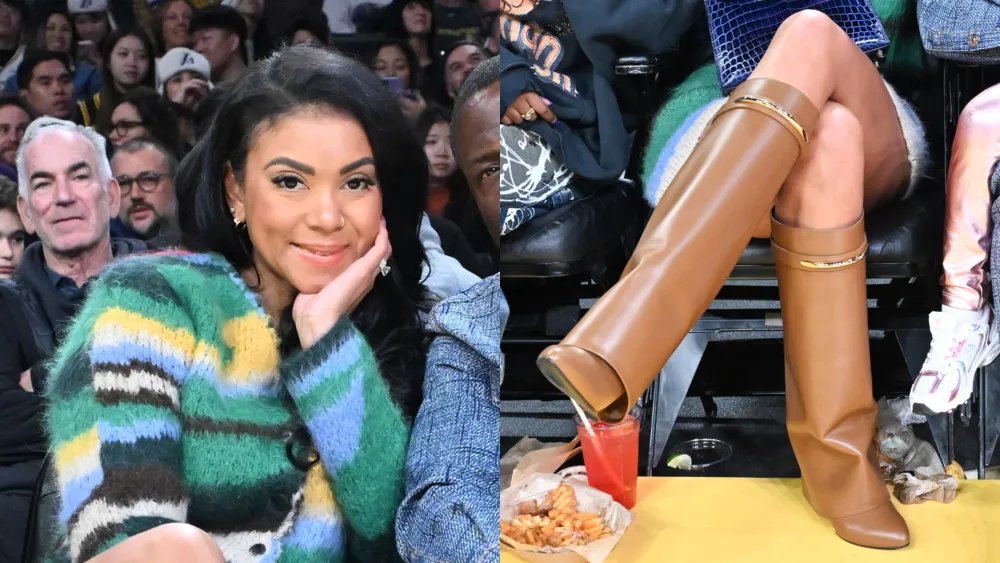 Eniko Hart Taps Into Givenchy Shark Boot Resurgence at Lakers Game
