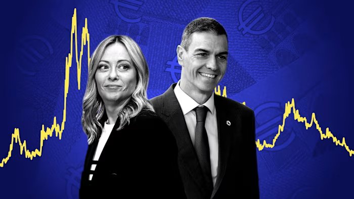 Italy and Spain shake off ‘periphery’ tag as borrowing premiums hit 16-year low