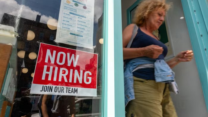 Rise in US job openings offers hope of labour market stabilisation