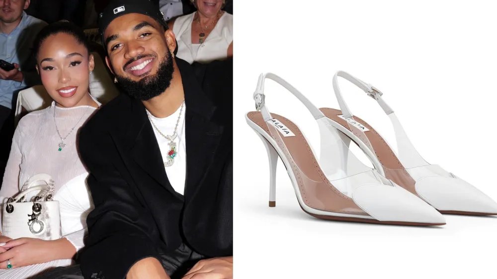 Jordyn Woods Gets Engaged to Karl-Anthony Towns in Alaïa Heart Pumps