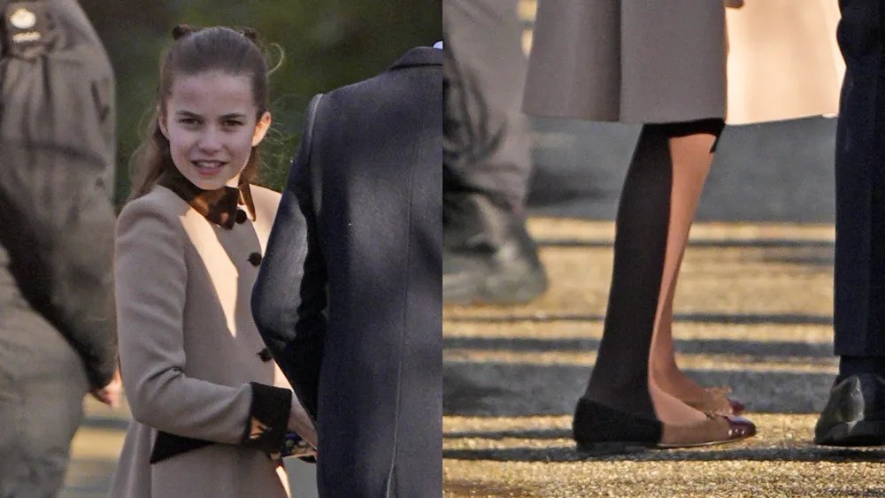 Princess Charlotte Slips Into Tory Burch Flats for Christmas Service