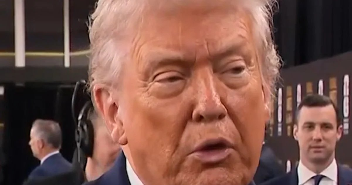 Trump speaks to reporters at World Cup draw