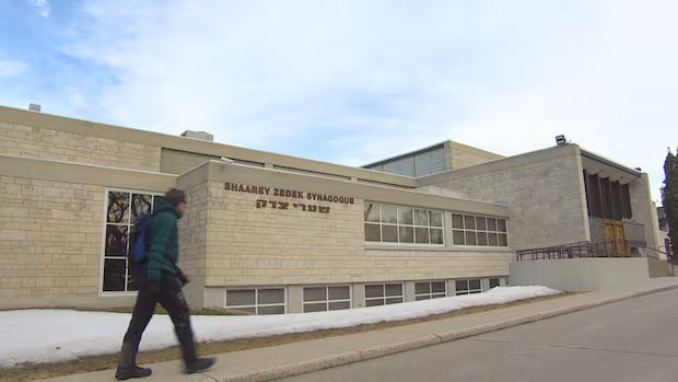 ‘If they want to intimidate us it’s not going to happen’: Synagogue stands together after antisemitic graffiti