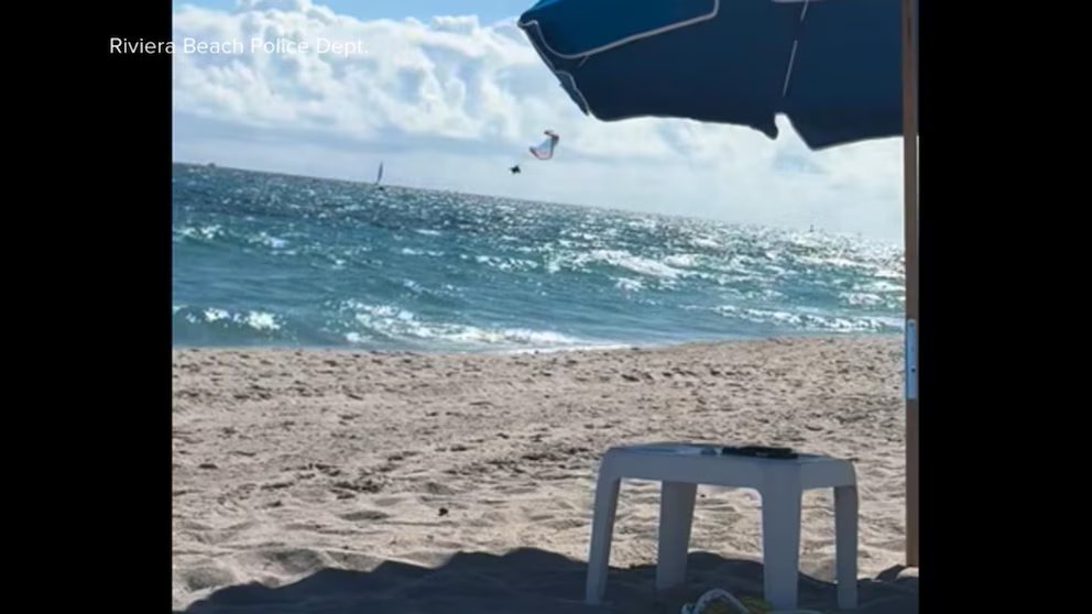 WATCH:  Video shows paraglider's terrifying plunge off Florida coast