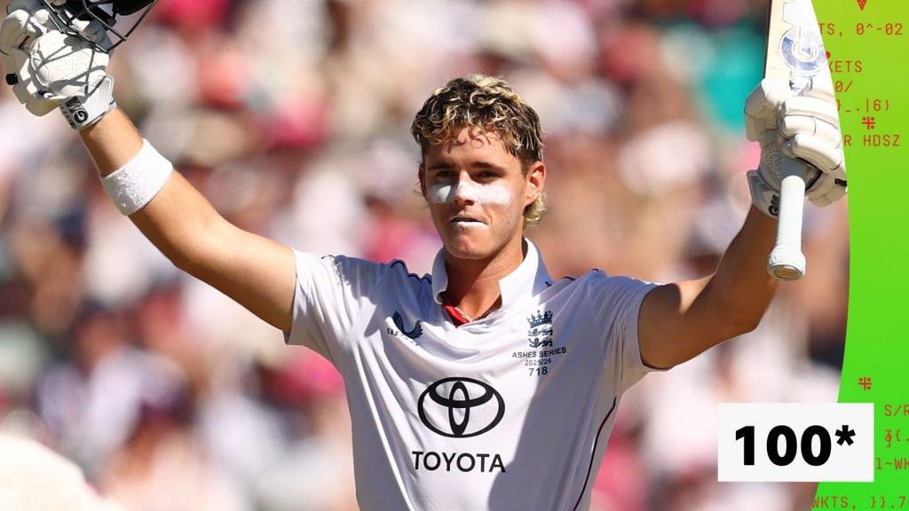 The Ashes 2025/26 fifth Test – day four: England’s Jacob Bethell hits four to score his maiden Test century