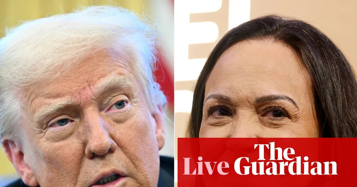 Trump to meet Venezuelan opposition leader and Nobel peace laureate Maria Corina Machado later – US politics live | US news