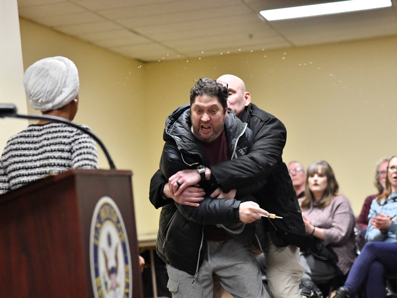 Minnesota Representative Ilhan Omar attacked during town hall meeting | Politics News