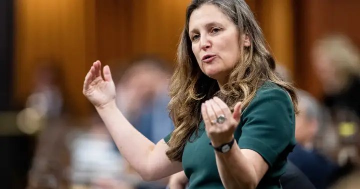 Chrystia Freeland’s resignation as Liberal MP takes effect Friday