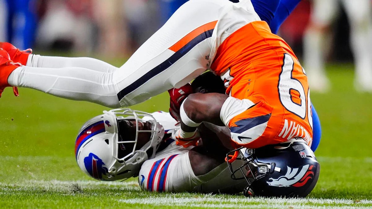 Irate Bills coach Sean McDermott reacts to Broncos’ controversial OT interception