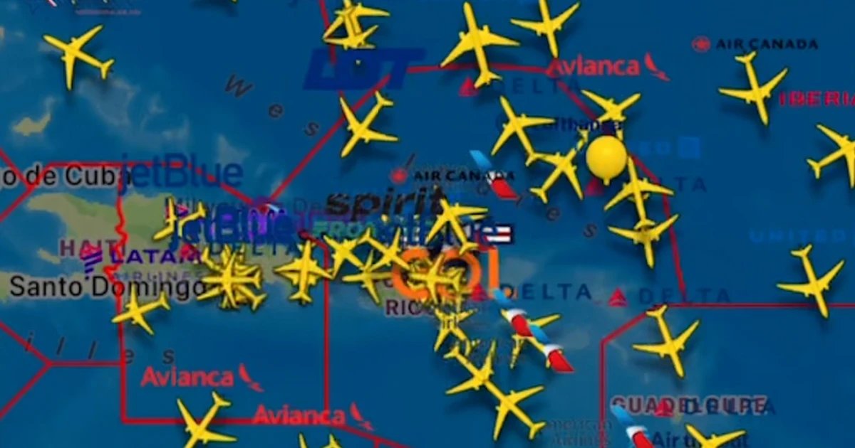 Flight animation shows planes avoiding Venezuela