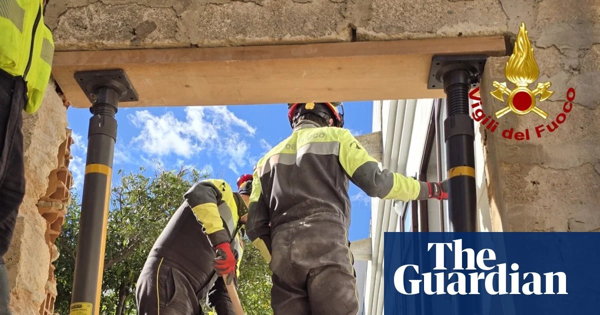 Firefighters in Sicily rescue 400 rare books from library after landslide | Italy