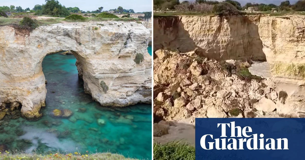 Italy’s famous Lovers’ Arch collapses into the sea on Valentine’s Day | Italy