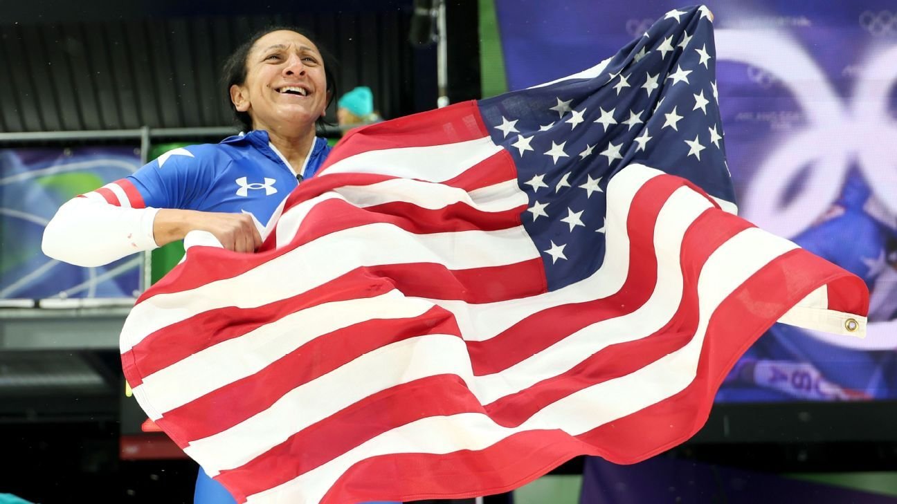 USA’s Elana Meyers Taylor, 41, wins 1st Olympic gold in monobob