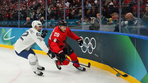MacKinnon, Bennett sit out Canada’s practice at Olympics for maintenance