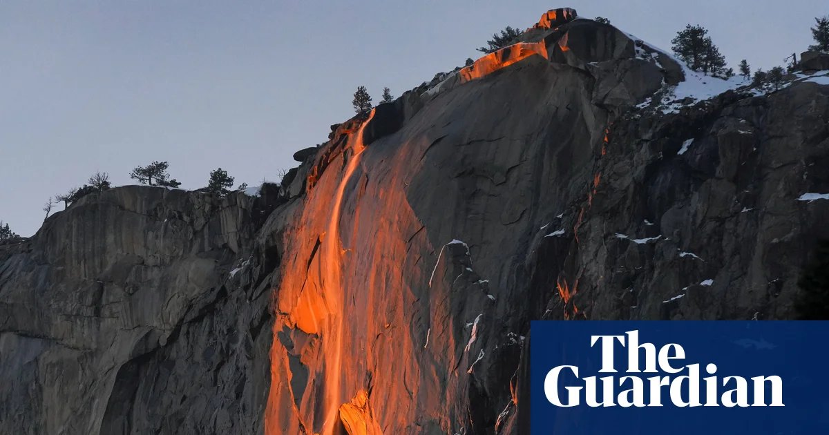 Visitors flock to Yosemite for firefall light show despite heavy snow | California