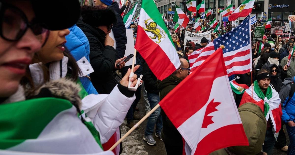 Rally marches in Richmond Hill after U.S. and Israel attack Iran