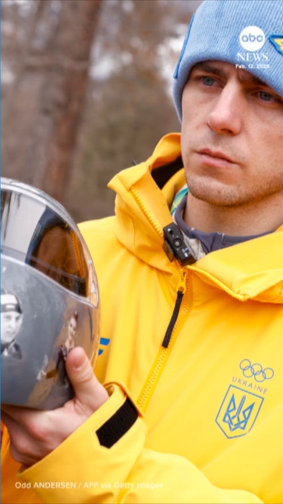 WATCH:  Ukrainian Olympian barred from competing over helmet honoring war dead