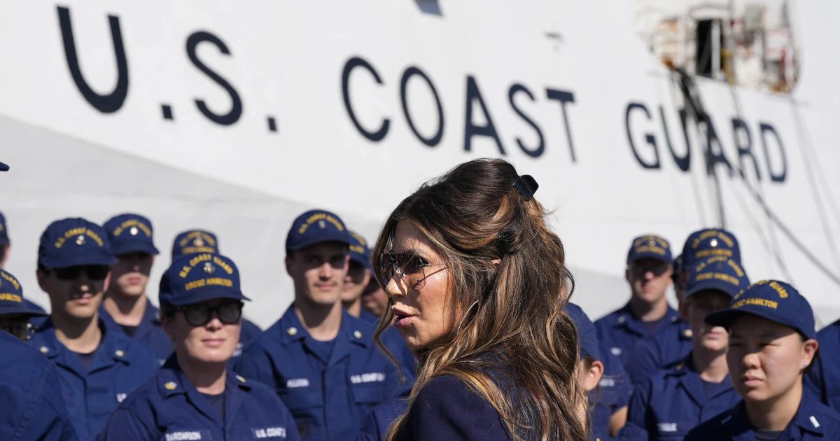 Noem’s use of Coast Guard resources strains her relationship with the military branch, sources say