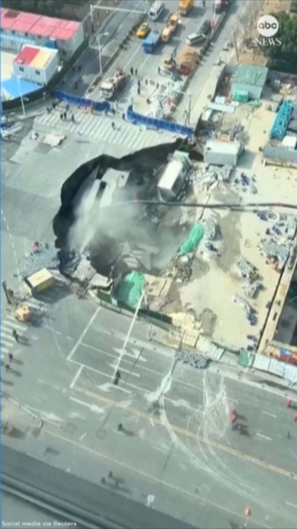 WATCH:  Huge sinkhole opens in Shanghai, China