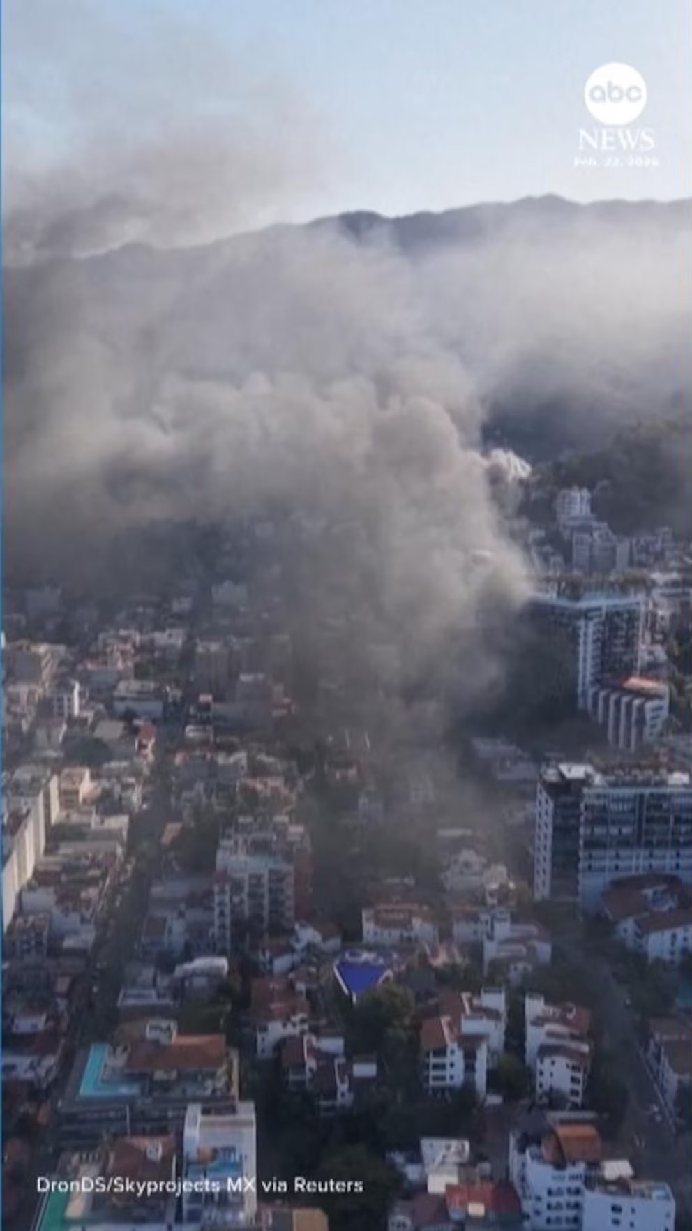 WATCH:  Smoke blankets Mexico's Puerto Vallarta after death of cartel leader