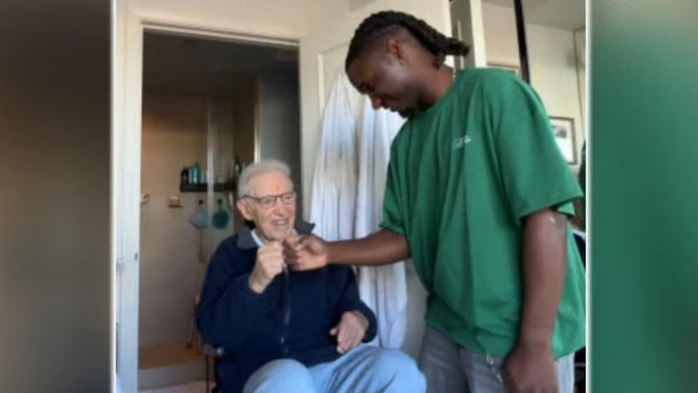 WATCH:  92-year-old vet and caregiver form unlikely bond
