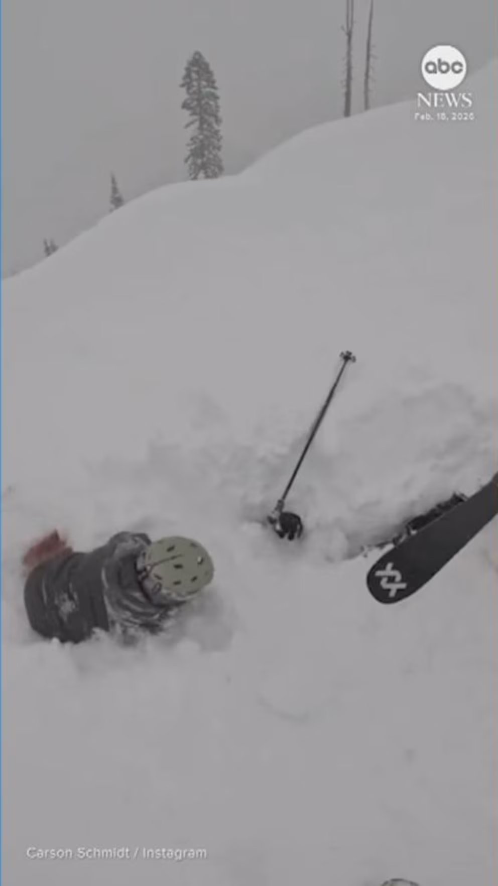 WATCH: Friends rescue man buried in snow while skiing at Palisades Tahoe