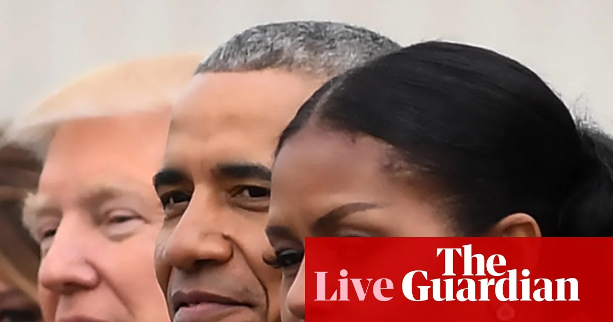 Donald Trump prompts fury after posting racist video about Barack and Michelle Obama – US politics live | US news