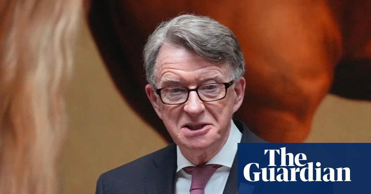 Mandelson should hand back US ambassador payout, says cabinet minister | Peter Mandelson