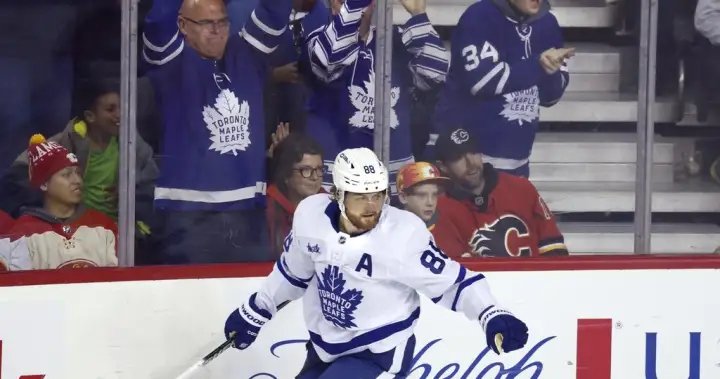 Nylander nets 3 points as Leafs outlast Flames 4-2