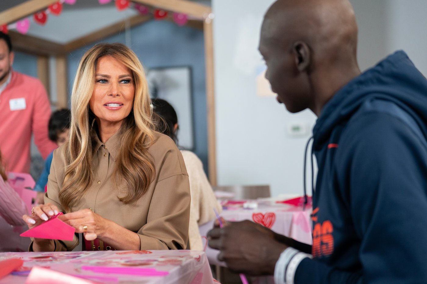 Melania Trump says she doesn’t eat ‘much sweets’ as she celebrates Valentine’s Day with children